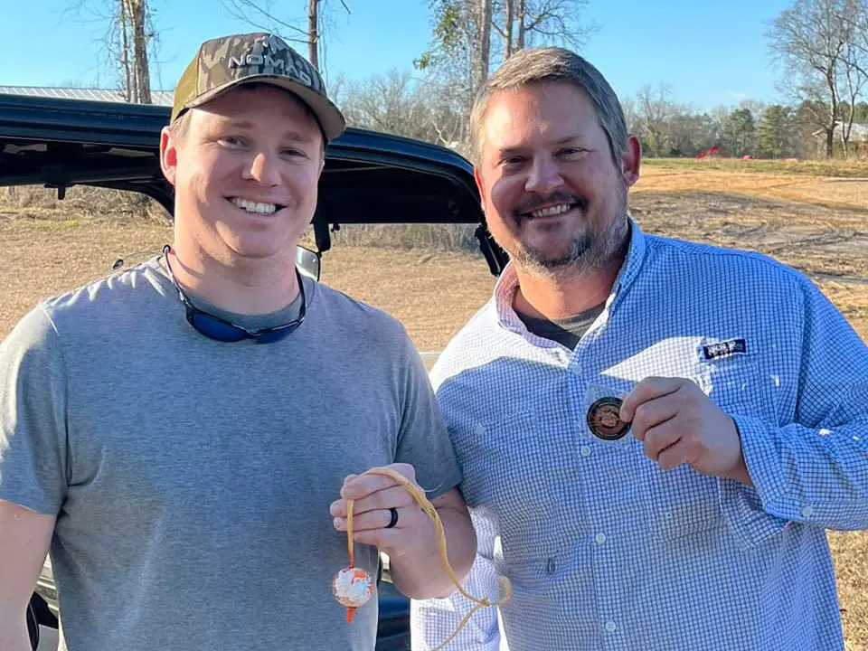 These two gentlemen hit the golf ball at 1000 yards with one of them hitting the golf ball on the very first shot. Instructor James Eagleman was calling the wind at 7 miles per hour.