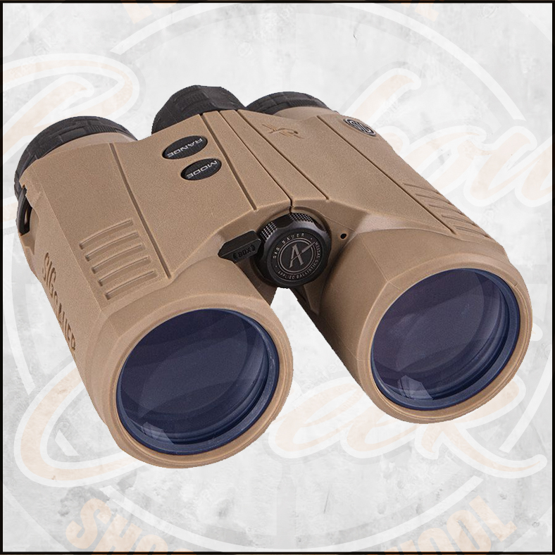 SIG Sauer branded Camo binoculars with transparent lens