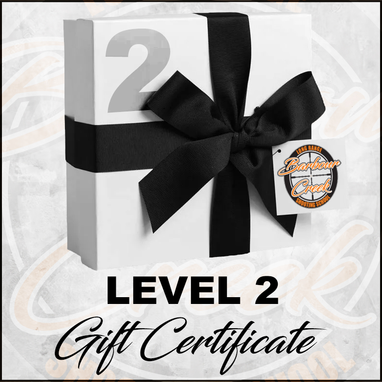 A gift certificate for passing Level 2