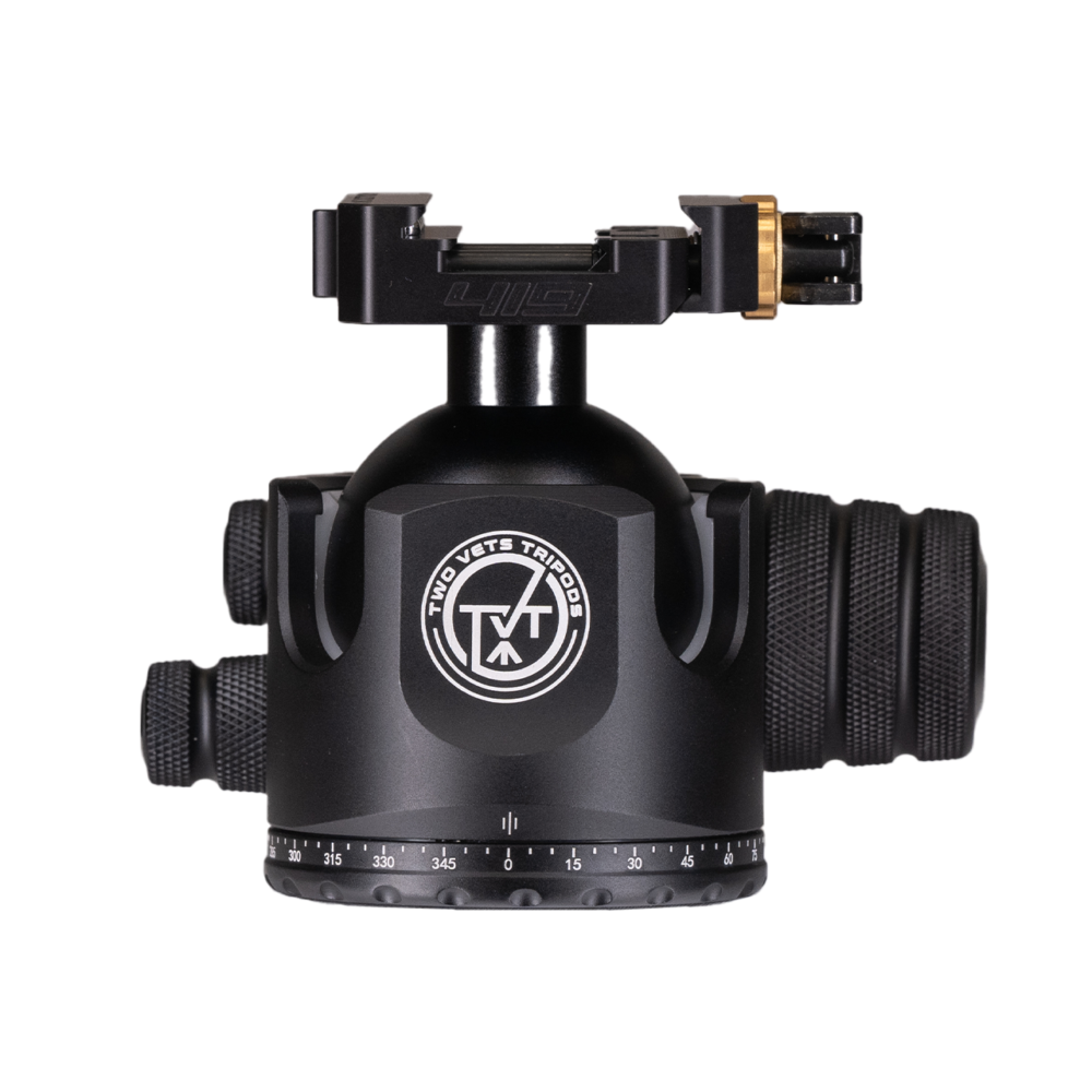 TWO VETS Dual Tension Ballhead W/ Arcalock Dual Clamp (Arca Swiss and Picatinny)